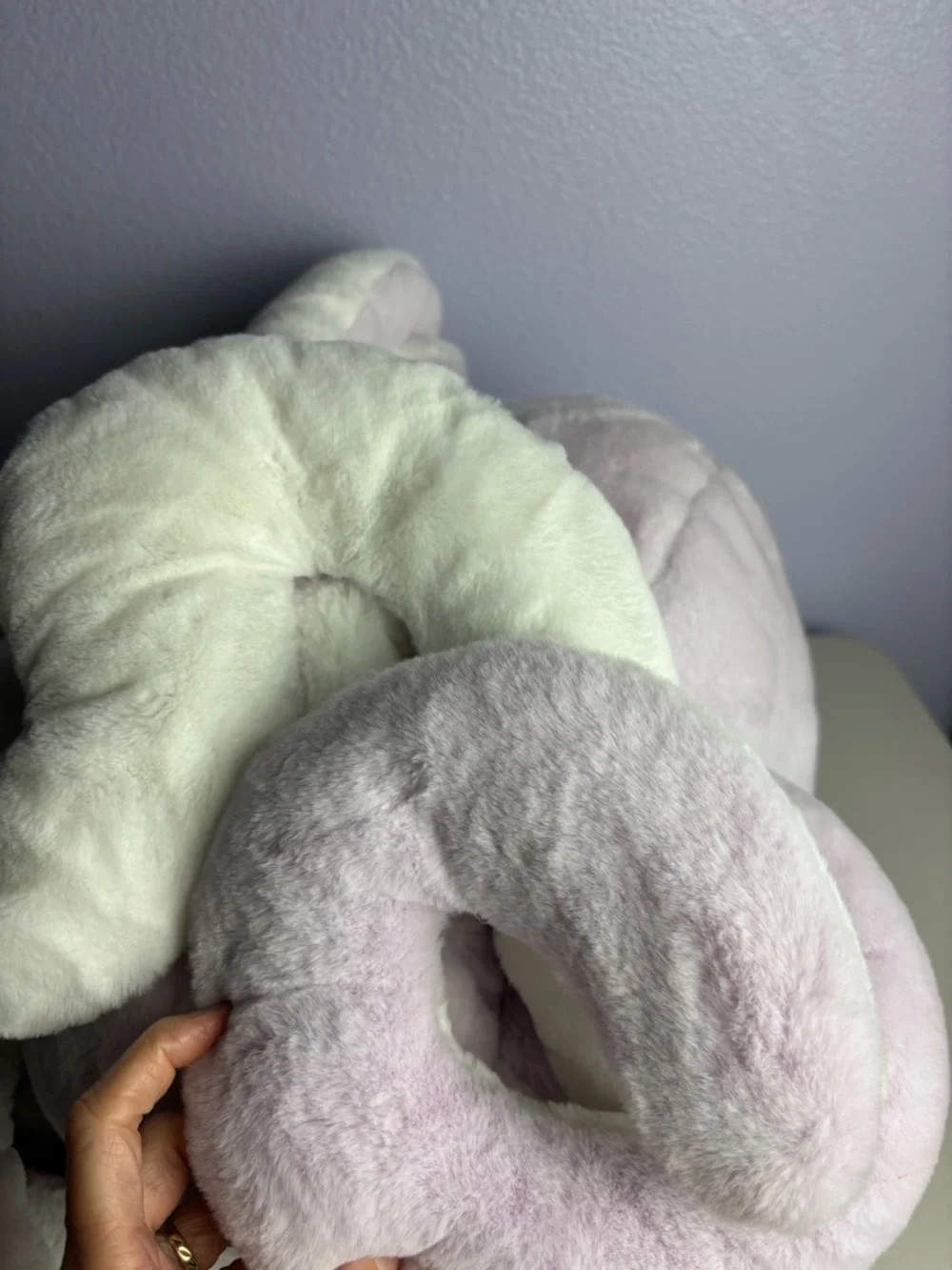 LIKE NEW Giant XL Hugging Plush Octopus Jumbo Stuffed Animal Lavender and White